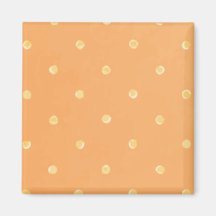 Orange Dot Square Magnet