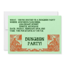 ORANGE DRAGONS IN THE DUNGEONS ~ PARTY INVITATION!