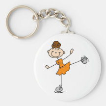 Orange Dress Figure Skater Tshirts and Gifts Key Chain