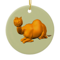 Orange Dromedary Christmas Tree Ornament