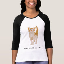 Orange ear tipped cat, Saving Lives Through T N R T-shirts
