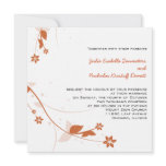 ORANGE ELEGANT LINEN WEDDING Invitation