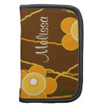 Orange et planificateur floral de Brown Agendas