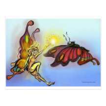 Orange Faerie Postcard
