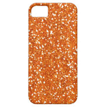 Orange Faux Glitter Case-Mate iPhone 5 Case