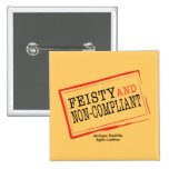 Orange Feisty Button
