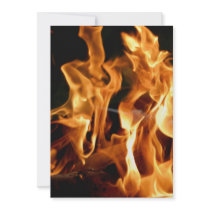 Orange flame personalized announcement