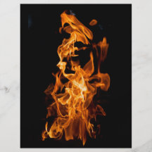 Orange flame personalized flyer
