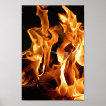 Orange flame poster