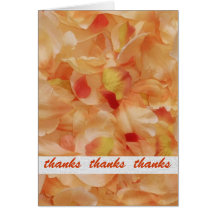 Orange Floral Thank You Notes Greeting Card