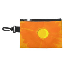 Orange Flower Accessories Bags