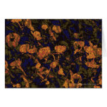 Orange flower against leaf camouflage pattern cards
