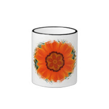 Orange Flower Coffee Mugs
