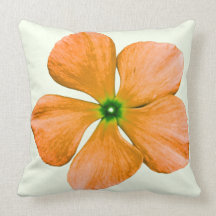Orange flower cushion throw pillows