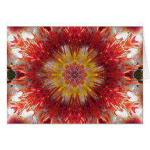 Orange Flower Mandala Card