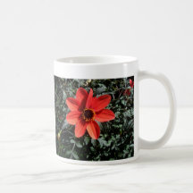 Orange flower mug