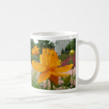 Orange flower mug