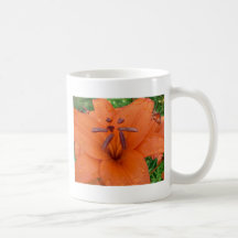 orange flower mug