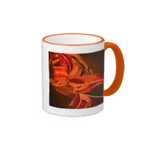 Orange Flower Mugs