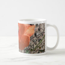 Orange Flower On Sand Coffee Mugs