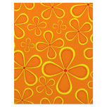 Orange Flower Power Scrapbook Paper Customized Letterhead
