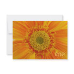 Orange Flower RSVP Invitation