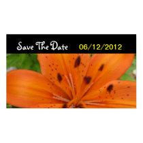 Orange Flower Save The Date Wedding Card Business Card Templates