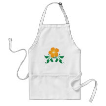 Orange Flower: Vector Drawing: Apron