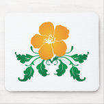 Orange Flower: Vector Drawing: Mouse Pad