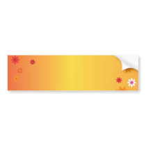 Orange Flowers Bumper Stickers