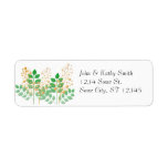 Orange Flowers Green Leaves Address Return Address Labels