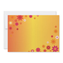 Orange Flowers Invitation
