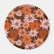 Orange Flowers Magnet