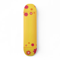 Orange Flowers Skateboard