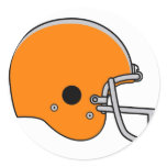 Orange football helmet sticker