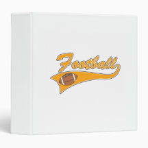 Orange football logo binders