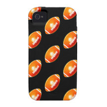 Orange Football Pattern iPhone 4/4S Covers