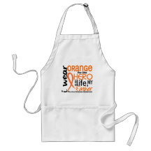 Orange For Hero 2 Father MS Multiple Sclerosis Apron