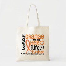 Orange For Hero 2 Father MS Multiple Sclerosis Bag