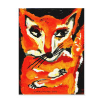 Orange Fox by Katie Pfeiffer Postcards