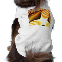 Orange Fractal Art Pet Tee Shirt