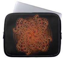 Orange Fractal Laptop Sleeve