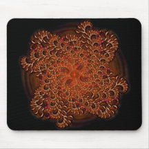 Orange Fractal Mousepad