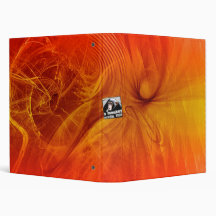 Orange Fractal Vinyl Binders