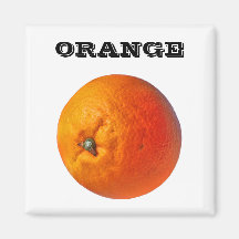 Orange - (Fridge Magnet Square)