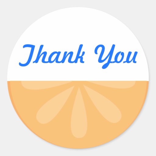 Orange Fruit Invite Round Sticker