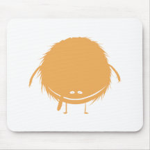 orange fuzzy duzzle monster mousepad