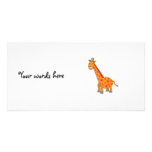 Orange giraffe photo cards
