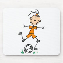 Orange Girls Soccer Mousepad