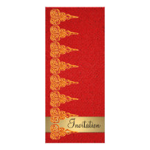 Orange gold red Bachelorette party invitation